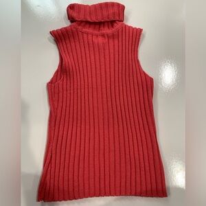 INC International Concepts Red Ribbed Sleeveless Top